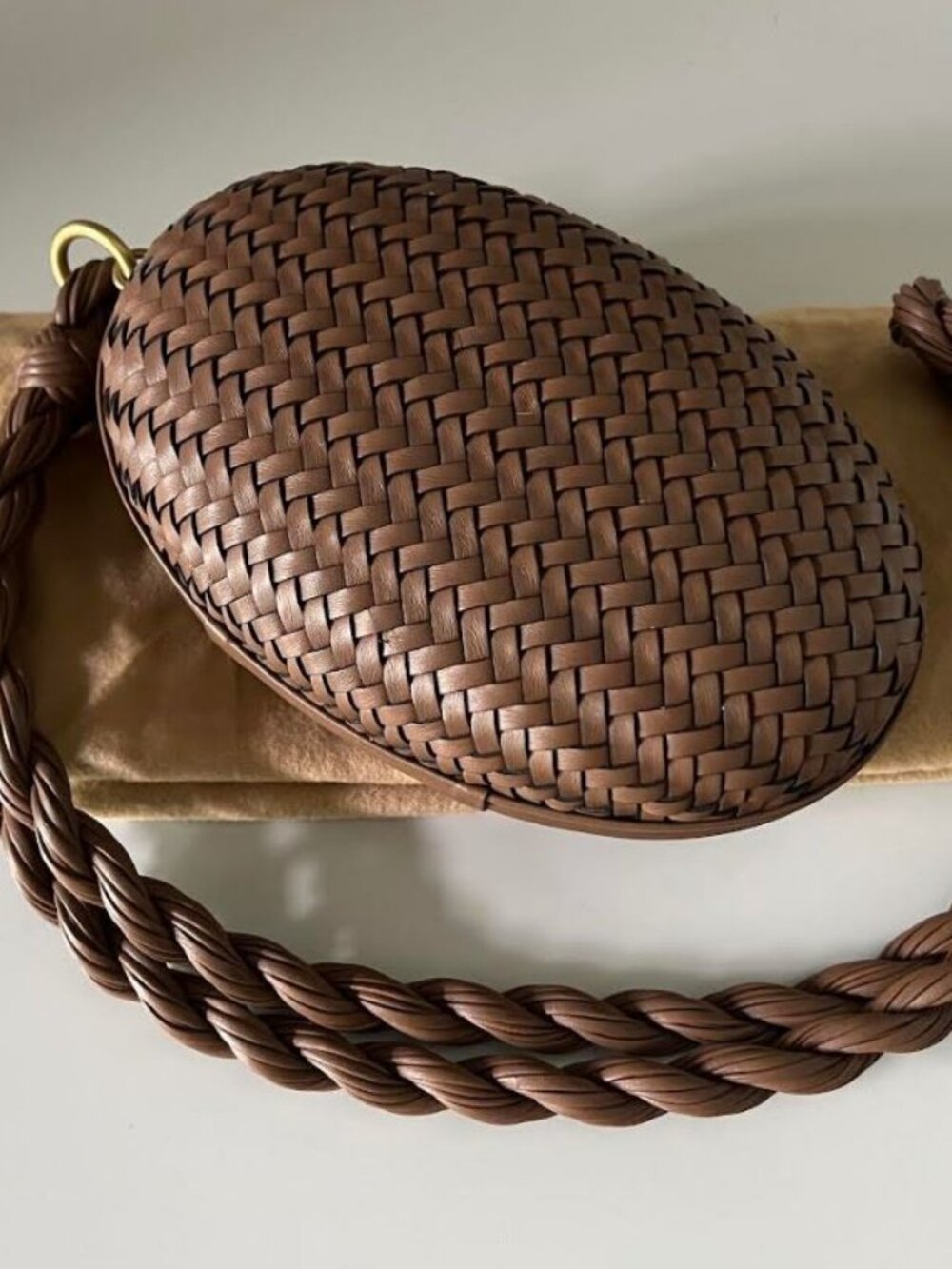 $2K MICHAEL KORS "JONI" HAND-WOVEN LEATHER PURSE_AS SEEN ON RUNWAY! - Picture 8 of 9